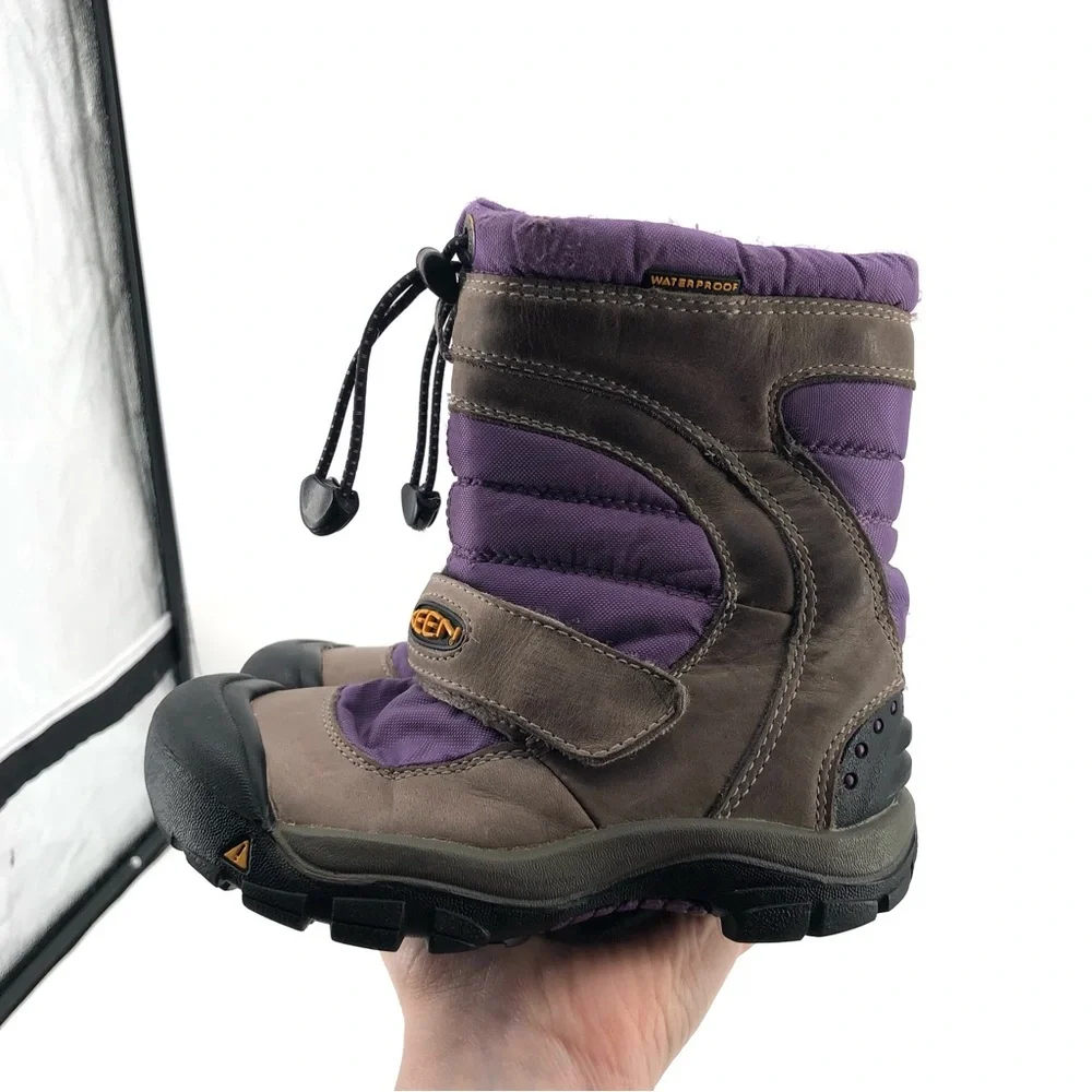 KEEN Breckenridge Snow Boots Winter Warm Insulated Purple 12 Kids Outdoor Girls